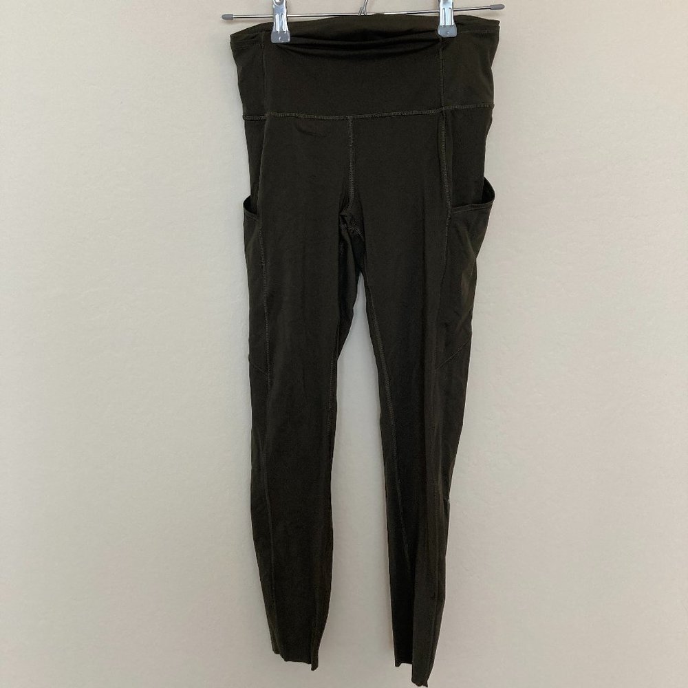 Lululemon Athletica Dark Green Fast and Free 25" Size 6